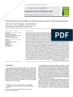 International Journal of Pharmaceutics: Characterization and Stability of Solid Dispersions Based On PEG/polymer Blends