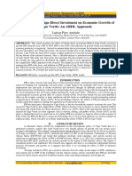 The Effect of Foreign Direct Investment On Economic Growth of Cape Verde: An ARDL Approach