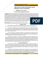 The Relationship Between Labour Productivity and Its Explanatory Factors in Romania