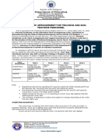 Department of Education: Proposed Work Arrangement For Teaching and Non-Teaching Personnel