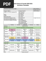 4a Online Timetable