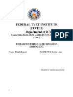 Research Methods TVET Federal Institute