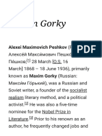 Maxim Gorky, Russian Writer and Activist