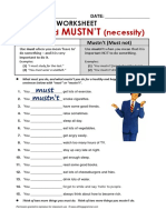 Worksheet Mustnecessity PDF