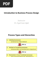 Introduction To Business Process Design: Instructor Dr. Syed Amir Iqbal