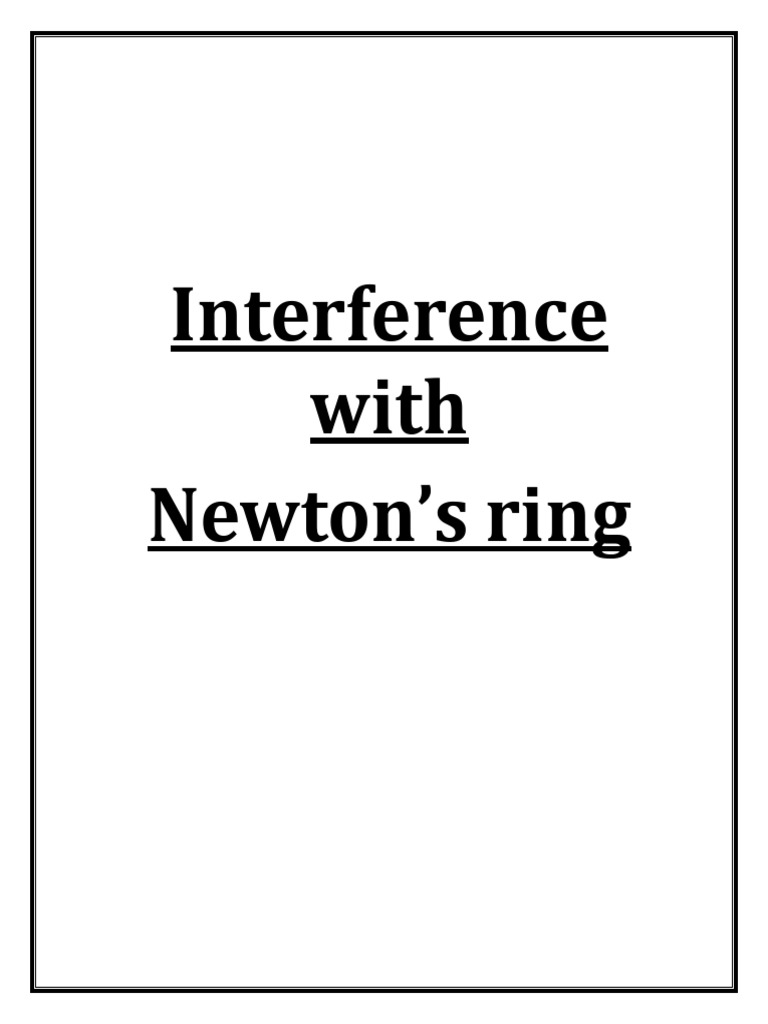 Determining Wavelength via Newton's Rings | PDF | Radiation | Waves