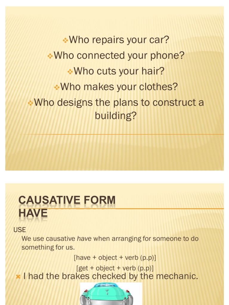 Causative Form Pdf