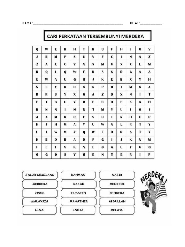 Puzzle Cari Kata Merdeka | PDF | Seni | Komputer