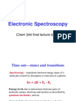Electronic Spectroscopy: Chem 344 Final Lecture Topics