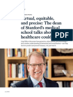 The Dean of Stanfords Medical School On What Healthcare Could Be