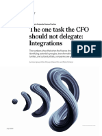 The One Task The CFO Should Not Delegate: Integrations: Strategy & Corporate Finance Practice