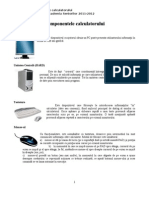 Lectia 1 COMPONENTELE - CALCULATORULUI