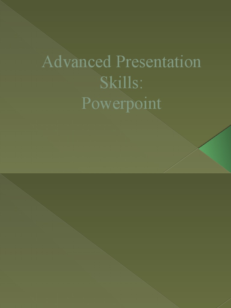 Advanced Presentation Skills | PDF | Hyperlink | Human–Computer Interaction