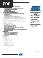 8-Bit Microcontroller With 1K Bytes In-System Programmable Flash Attiny13A