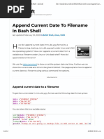 Append Current Date To Filename in - Bash Shell PDF