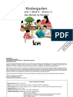 KINDER - Q1 - W6 - Mod2 - Mga Bahagi NG Katawan PDF