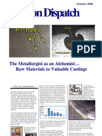 Dotson Dispatch: The Metallurgist As An Alchemist Raw Materials To Valuable Castings