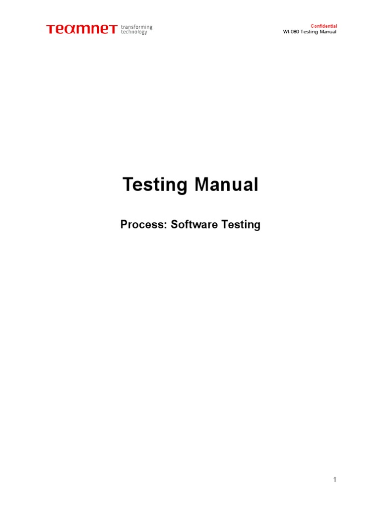 Testing Manual | PDF | Software Testing | Unit Testing