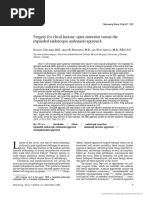 (10920684 - Neurosurgical Focus) Surgery For Clival Lesions - Open Resection Versus The Expanded Endoscopic Endonasal Approach