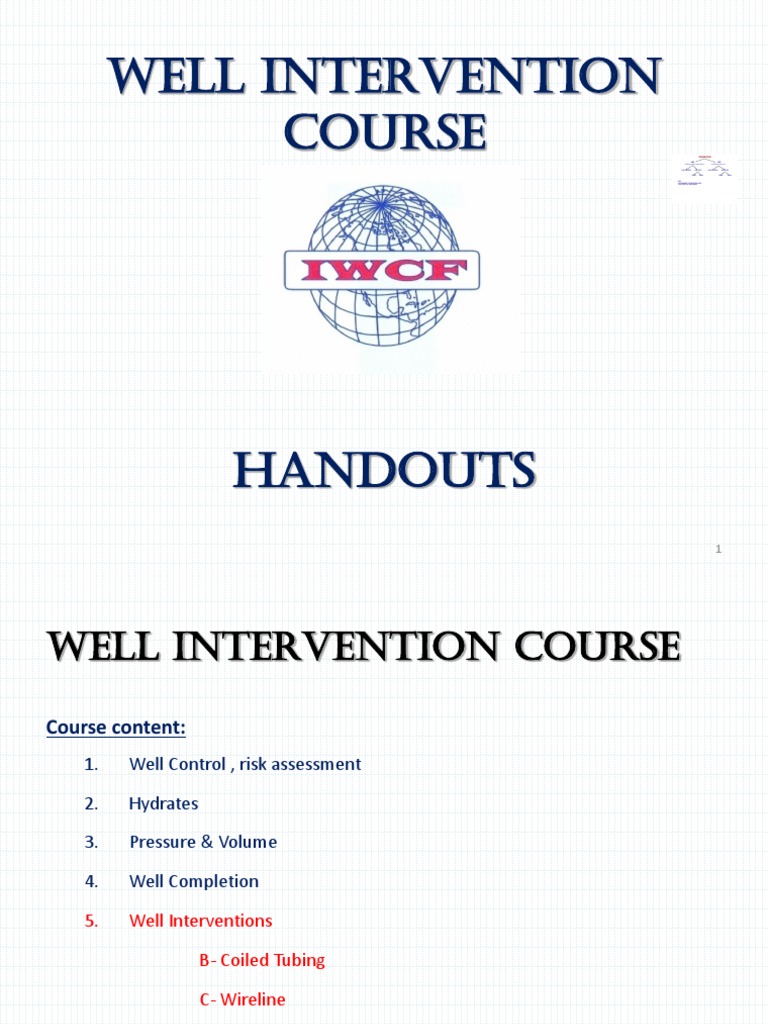 Well Intervention Course Overview | PDF | Casing (Borehole) | Chemical ...