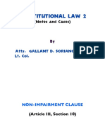 CONSTITUTIONAL LAW 2 NOTES AND CASES (NON-IMPAIRMENT CLAUSE