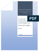 Currículo Priorizado para La Emergencia Lengua Extranjera Inglés 2020-2021 Obj4