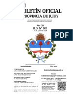 Boletín oficial de la provincia de Jujuy Nro 101 (24/08/2020)