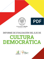 Informe de Evaluación Eje Cultura Democrática Plan de Desarrollo 2008-2020 Julio