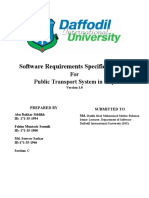 Software Requirements Specification: For Public Transport System in City