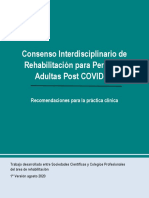 Consenso Interdisciplinario de Rehabilitación Post COVID Versión 18.08.2020