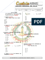 Examen Mensual-Julio-Cuarto de Primaria