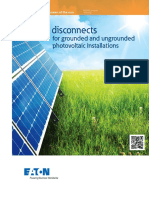 DC Disconnects: For Grounded and Ungrounded Photovoltaic Installations