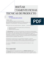 Cómo Diseñar Correctamente Fichas Técnicas de Producto: Uso Comercial