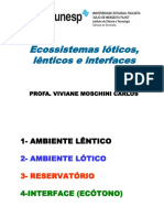 Aula 7 - Ecossistemas Lóticos, Lênticos e Interfaces