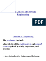 The Context of Software Engineering
