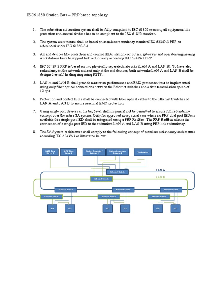 PRP Topology for IEC 61850 Compliance | PDF | Ethernet | Network Topology