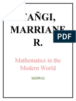 Tañgi, Marriane R.: Mathematics in The Modern World
