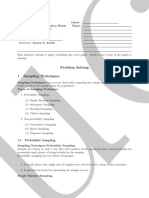 Problem Solving 1 Sampling Techniques: First Semester 2018 - 2019