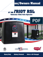 Patriot RSL: Installation/Owners Manual