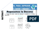 Ficha de Aprendiendo La Decena para Primero de Primaria