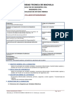 Syllabus de Ecuaciones Diferenciales