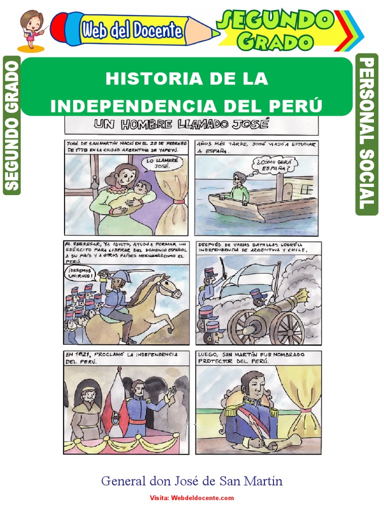 Historieta sobre San Martín y la Independencia | PDF | Perú | América ...