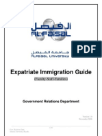 Expatriate Immigration Guide: (Faculty-Staff-Families)