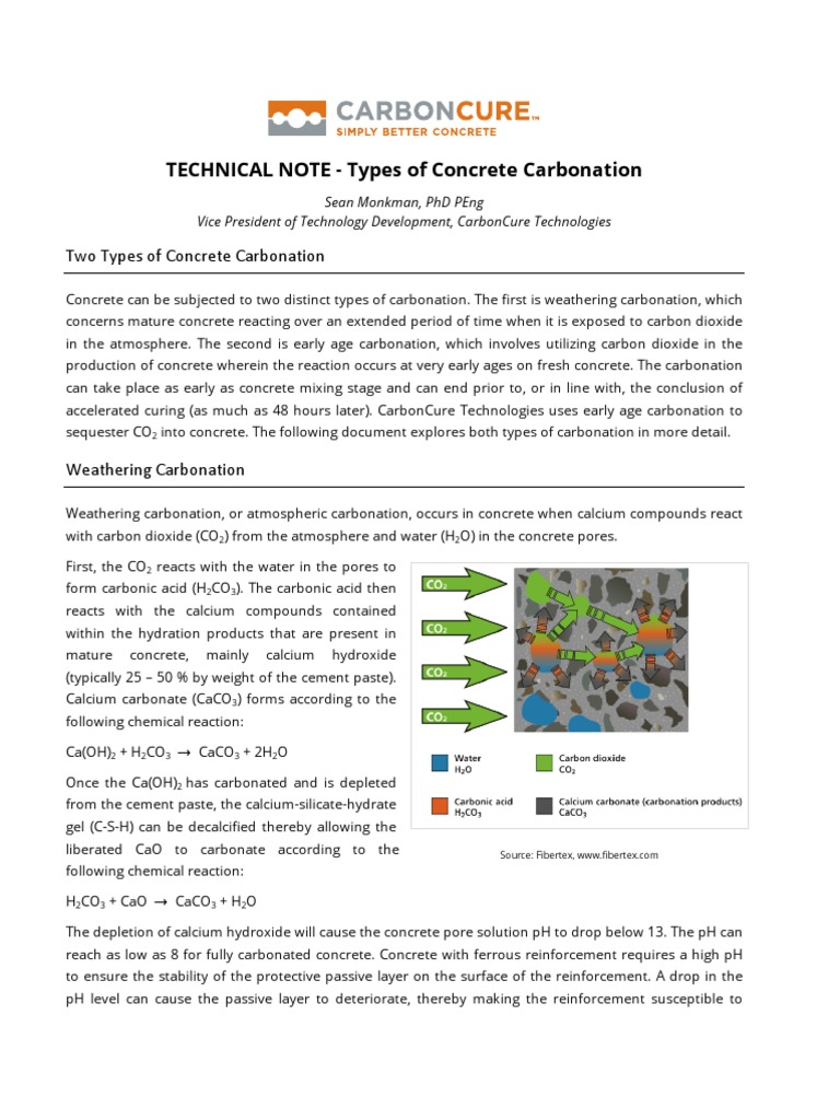 CarbonCure Technical Note - Types of Concrete Carbonation | PDF ...
