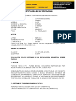 Certificado de Operavilidad de Maquina