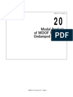 Modal Analysis of MDOF Unforced Undamped Systems: ASEN 3112 - Structures