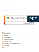 The Advanced Persistent Threat: Lewis Brodnax Founding Principal, Talion LLC