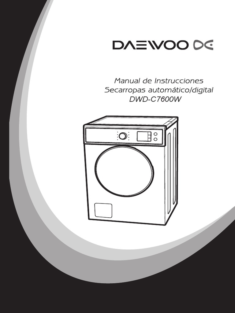 Manual de Usuario DWD-C7600W PDF | | Secadora de ropa | Enchufes y tomas de corriente alterna