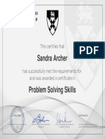 Problem Solving Skills - Course - Certificate PDF