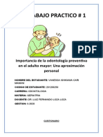 Cuestionario # 1 Geriatria